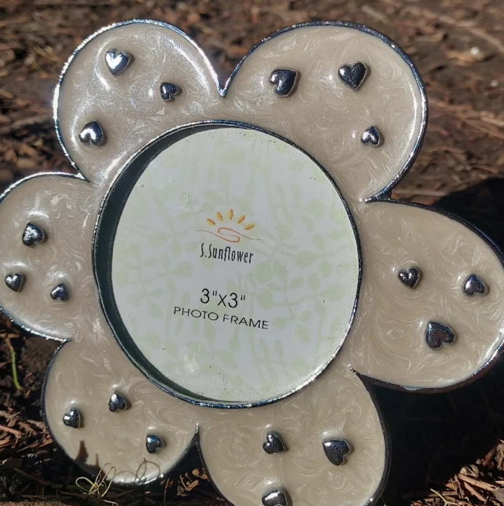 Flower heart photo frame🩷